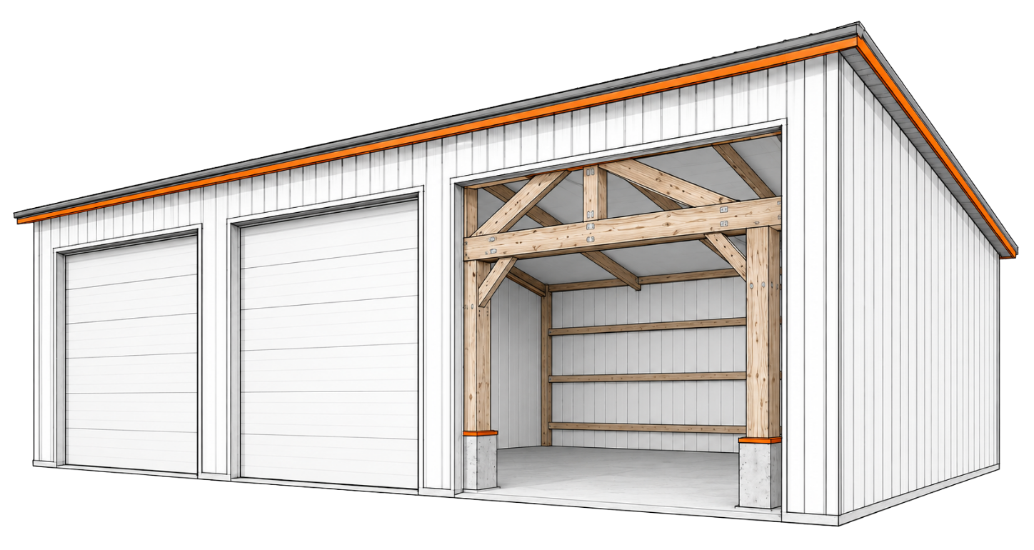 post frame multicar garage (1)